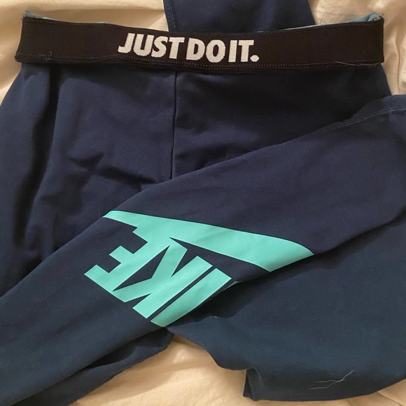 Nike Pants - Navy Blue Nike Just Do It Leggings